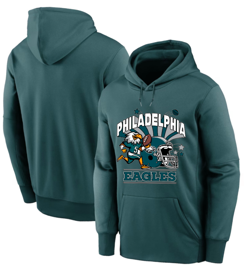 Men 2025 Philadelphia Eagles green hoodie style 22->philadelphia eagles->NFL Jersey